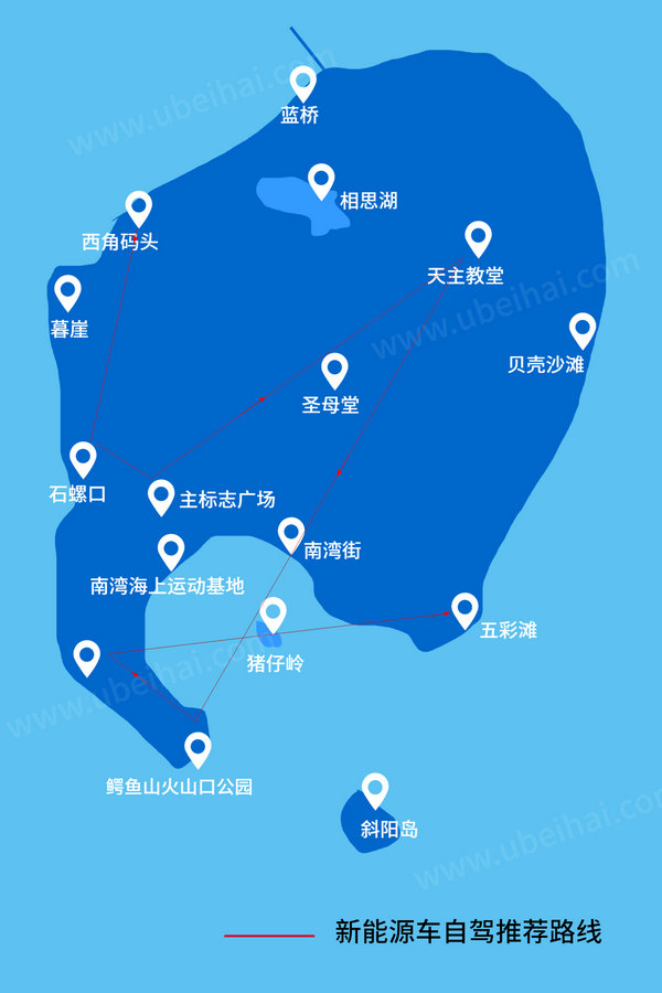 涠洲岛旅游导航地图