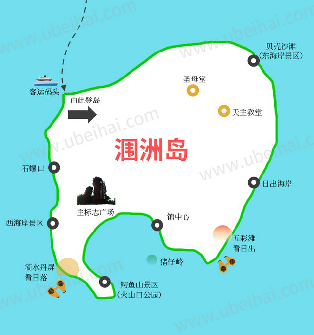 涠洲岛地图