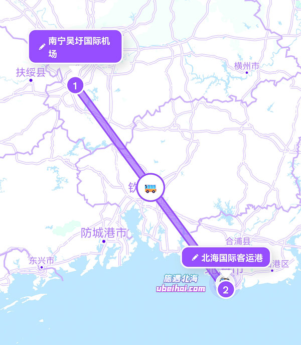 南宁机场到北海包车