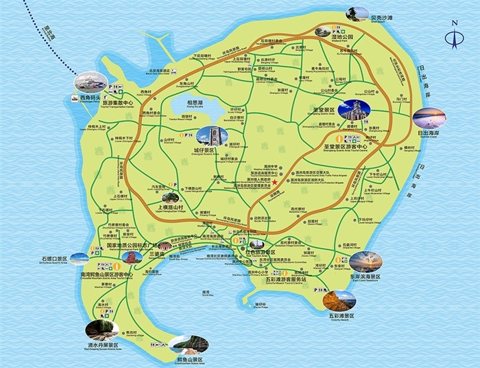 涠洲岛导览图